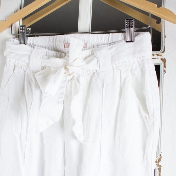 White linen pants (?) poongin -no size read the measurements - Picture 2 of 5